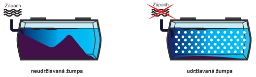 Účinok baktérií v žumpe